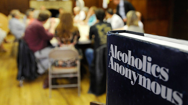 PHOTO: Alcoholics Anonymous meeting