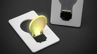 PHOTO: Credit card light bulb is shown.