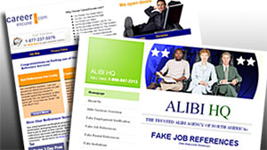 Photo: Websites provides fake employment references for job applicants