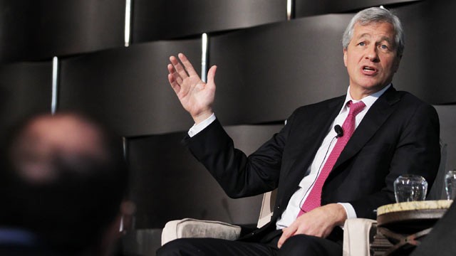 PHOTO: JPMorgan Chase & Co. chairman and CEO Jamie Dimon speaks at the University of Rochester's New York City Conference, May 3, 2012 in New York City.
