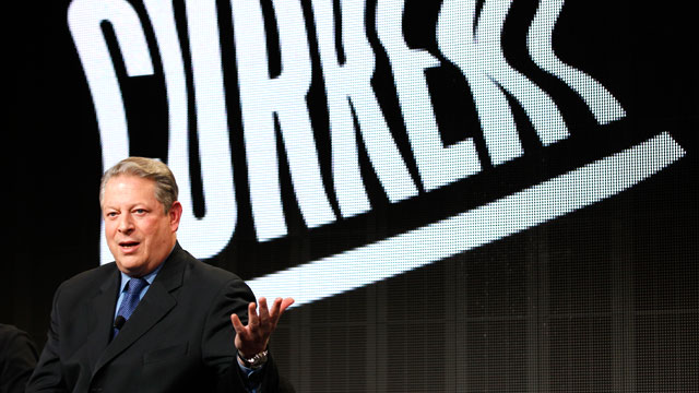 PHOTO: Former Vice President Al Gore, Current TV Chairman and Co-Founder, participates in the Television Critics Association Winter Press Tour in Pasadena , Calif., Jan. 13, 2012.