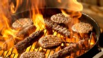 PHOTO: Beef Kebabs and Burgers on a Charcoal BBQ are seen here in this file photo.