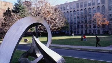 PHOTO: Modern sculpture on Boston University Campus.