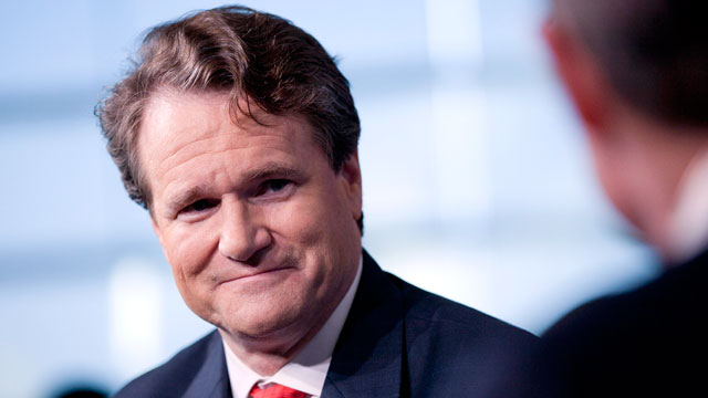 PHOTO: Brian Moynihan, CEO of Bank of America Corp., listens to a question at the third annual Washington Ideas Forum in Washington, D.C., Oct. 5, 2011.