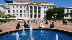 PHOTO: Sproul Hall and Plaza on Campus of University of California.
