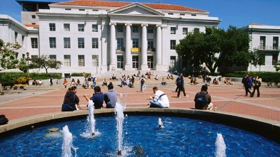 PHOTO: Sproul Hall and Plaza on Campus of University of California.