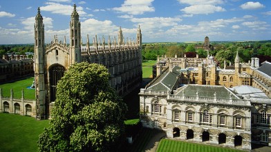 PHOTO: University of Cambridge, King's College, view from Great St. Mary's Church.