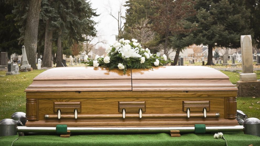 PHOTO: A coffin is seen at a cemetery in this undated stock photo.