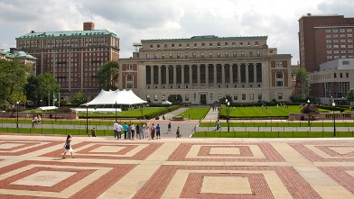 PHOTO: View of Columbia University campus from Low Memorial Library, Upper West Side, New York.