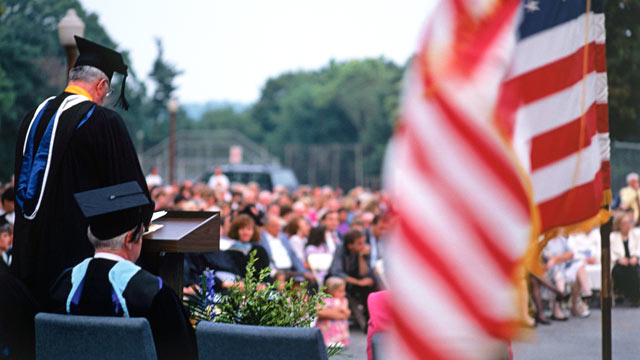 PHOTO: Graduation season is the time when commencement speakers come from far and wide to give advice to new graduates.