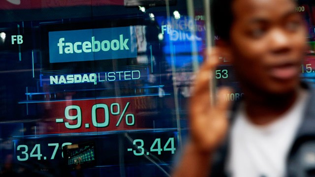 PHOTO: Facebook share price on Nasdaq