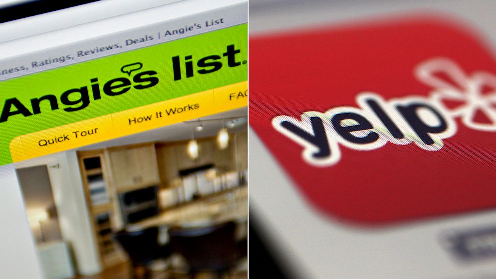 PHOTO: Angies List and Yelp are both online consumer-review sites.