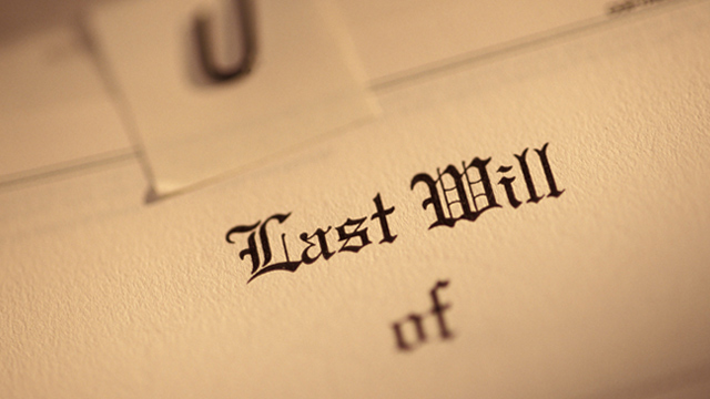 PHOTO: Last will and testament