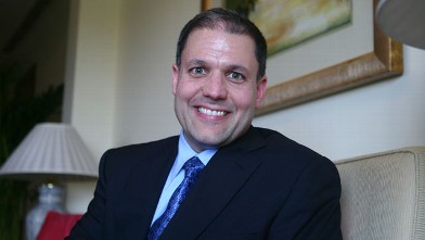 PHOTO: Ted Mathas, Chairman, New York Life Insurance Company, in Delhi on February 22, 2009.
