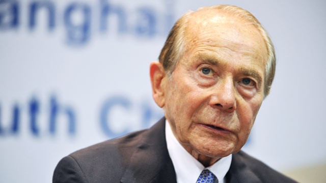 PHOTO: Maurice Hank Greenberg, Chairman and CEO of C.V. Starr & Co., Inc., looks on during the U.S.-China Investment Cooperation Forum at Beijing International Hotel on July 17, 2012 in Beijing, China.