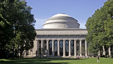 PHOTO: Students on campus at MIT Cambridge, Mass.