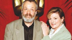 PHOTO: Director Mike Leigh (L) and actress Brenda Blethyn pose as they arrive for the Academy Awards nominee luncheon 11 March in Beverly Hills, California where Leigh is nominated for best director and Blethyn for best actress, both for the film "Secrets