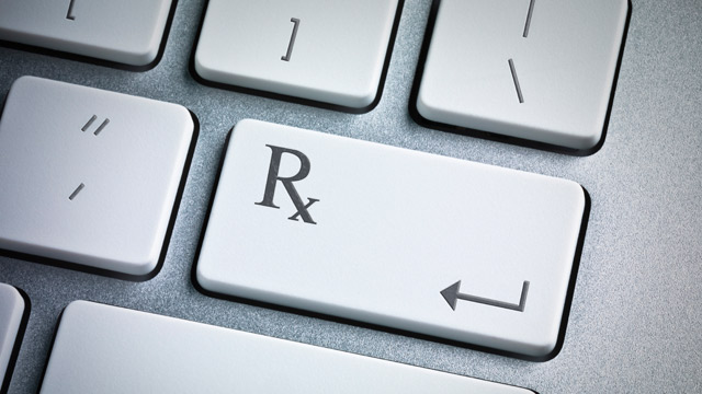 PHOTO: Rx on computer keyboard