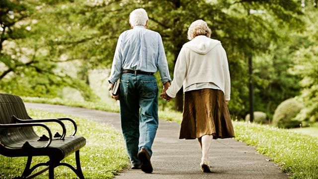 PHOTO: Senior couple walking