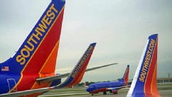 PHOTO: Southwest Airlines passenger planes are seen at Chicago's Midway Airport in Illnois May 31, 2012.