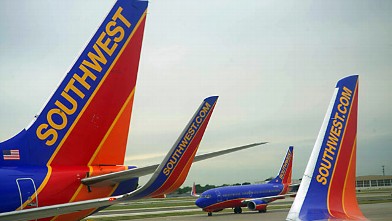 PHOTO: Southwest Airlines passenger planes are seen at Chicago's Midway Airport in Illnois May 31, 2012.