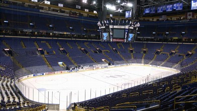 PHOTO: Interior view of the Savvis Center, home of the St. Louis Blue taken on February 15, 2003 in St. Louis, Missouri.