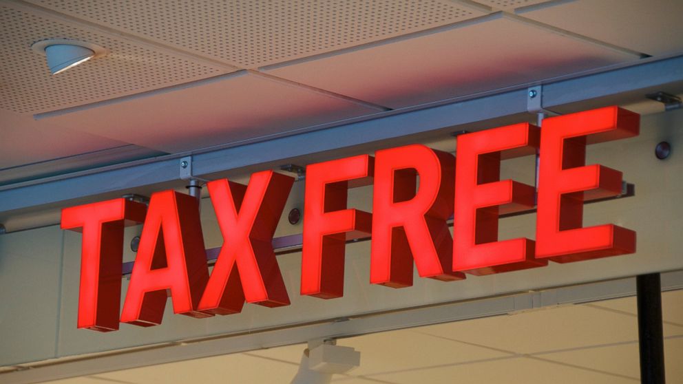 PHOTO: A tax free sign is seen in this undated file photo. 