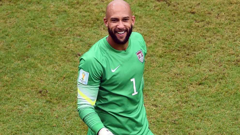 PHOTO: Tim Howard after the 2014 FIFA World Cup Brazil match between the United States and Germany at Arena Pernambuco on June 26, 2014 in Recife, Brazil.