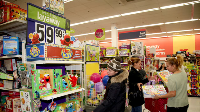 PHOTO: Shoppers look for bargains at a Kmart store, Nov.17, 2008, Bronx, New York City. Retailers such as Kmart are seeing a resurgence in the use of layaway plans to help consumers during the current difficult falling economy.