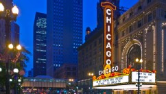 PHOTO: General view of State Street in Chicago, Illinois