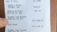 PHOTO: Alex Kenjeev recently paid his $114,460 student loan in cash.