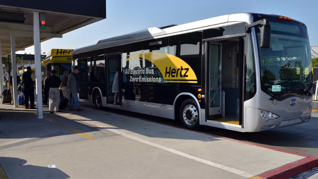 PHOTO: BYD introduces its new fleet of all-electric buses.