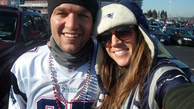 PHOTO: Dante Cassiani and his girlfriend, Michelle Gaudet, from Massachusetts are driving 950 miles in an RV with friends to Indianapolis in the hope of getting tickets to the Super Bowl.