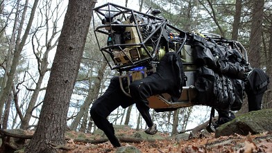 PHOTO: The genuinely terrifying LS3 robotic mule by Boston Dynamics will accompany soldiers and can carry 400 pounds of gear.