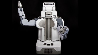 PHOTO: For $400,000 the PR2 robot by Willow Garage will fetch a beer from your refrigerator.
