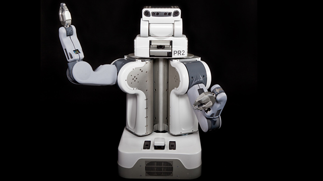 PHOTO: For $400,000 the PR2 robot by Willow Garage will fetch a beer from your refrigerator.
