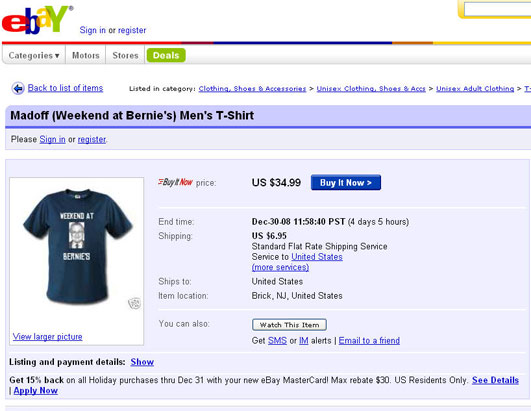 Bernard Madoff Paraphernalia