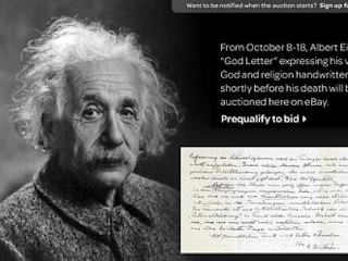 Photos: Einstein Letter Refuting God on EBay