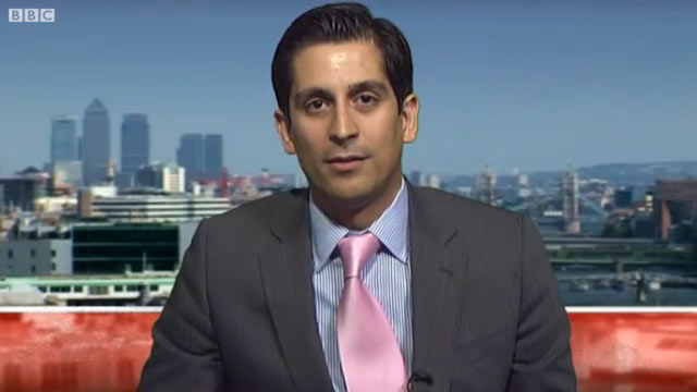 PHOTO: Alessio Rastani appears on BBC, Sept. 26, 2011.