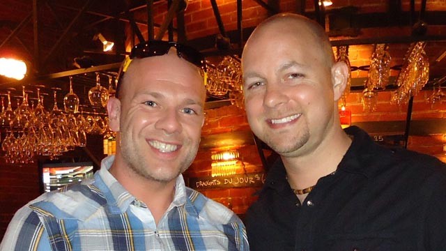 PHOTO: Christopher J. Bridgeman, left, and Martin A. Borger filed a lawsuit against Continental Airlines in a district court in Harris County, Texas, saying workers humiliated them by revealing an object from their luggage.