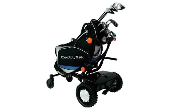 PHOTO: If the CaddyTrek robot golf club carrier gains traction, human caddies may become an endangered species.
