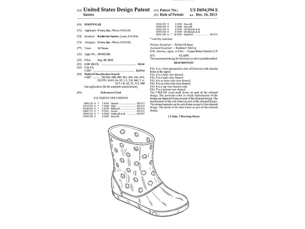 patent croc style 53