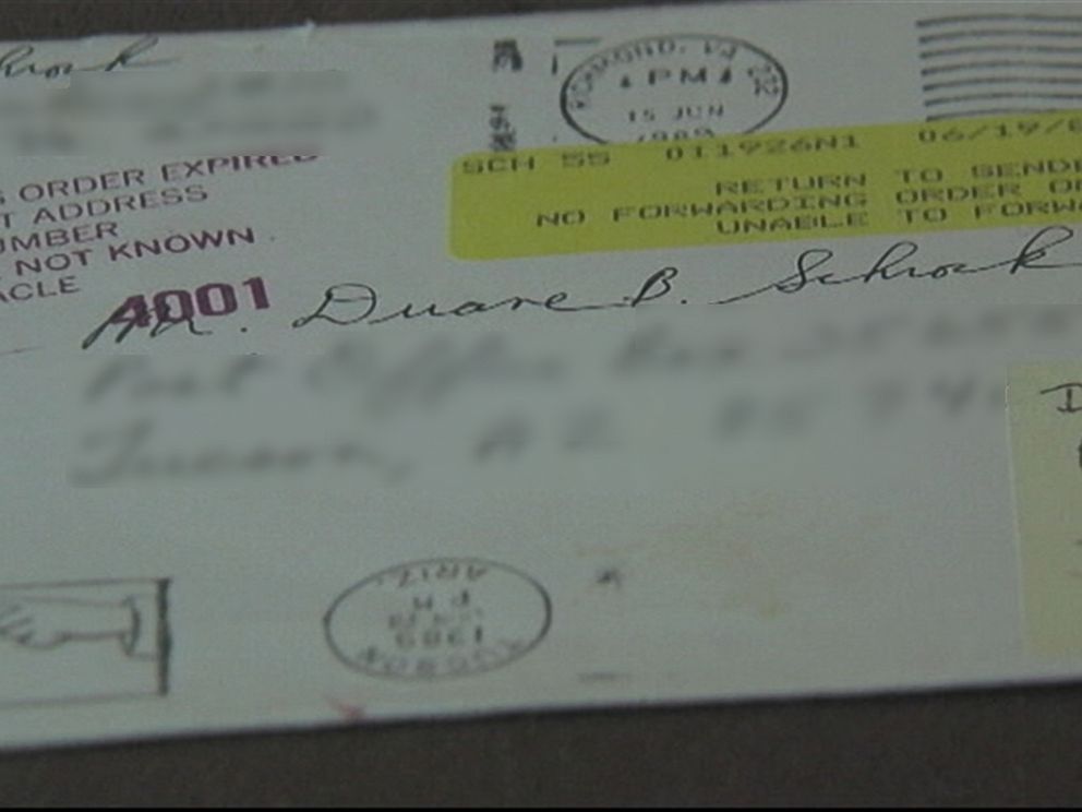 PHOTO: Duane Schrock Jr. sent his father a card on Fathers Day in 1989 but it only reached his father this year. 