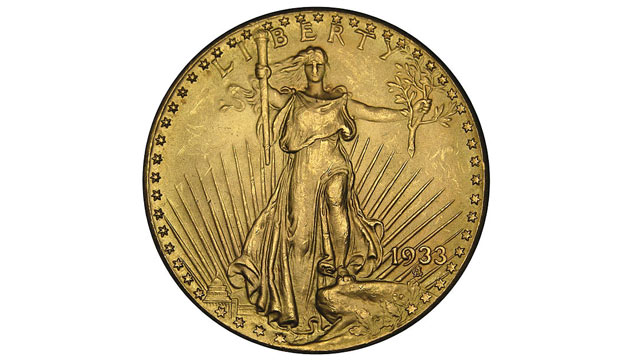 PHOTO: The Saint-Gaudens double eagle, a twenty-dollar gold coin, or double eagle, produced by the United States Mint from 1907 to 1933.