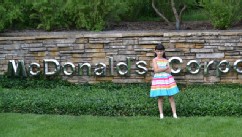 PHOTO: Hannah Robertson on the McDonald's corporate headquarters.
