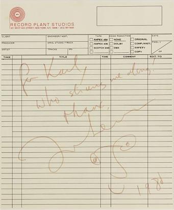 John Lennon autograph sold for $72K