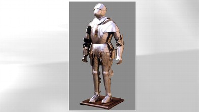 PHOTO: A medieval, gothic full suit of armor being sold as a costume for Halloween on Ebay.com is listed for $9,915.