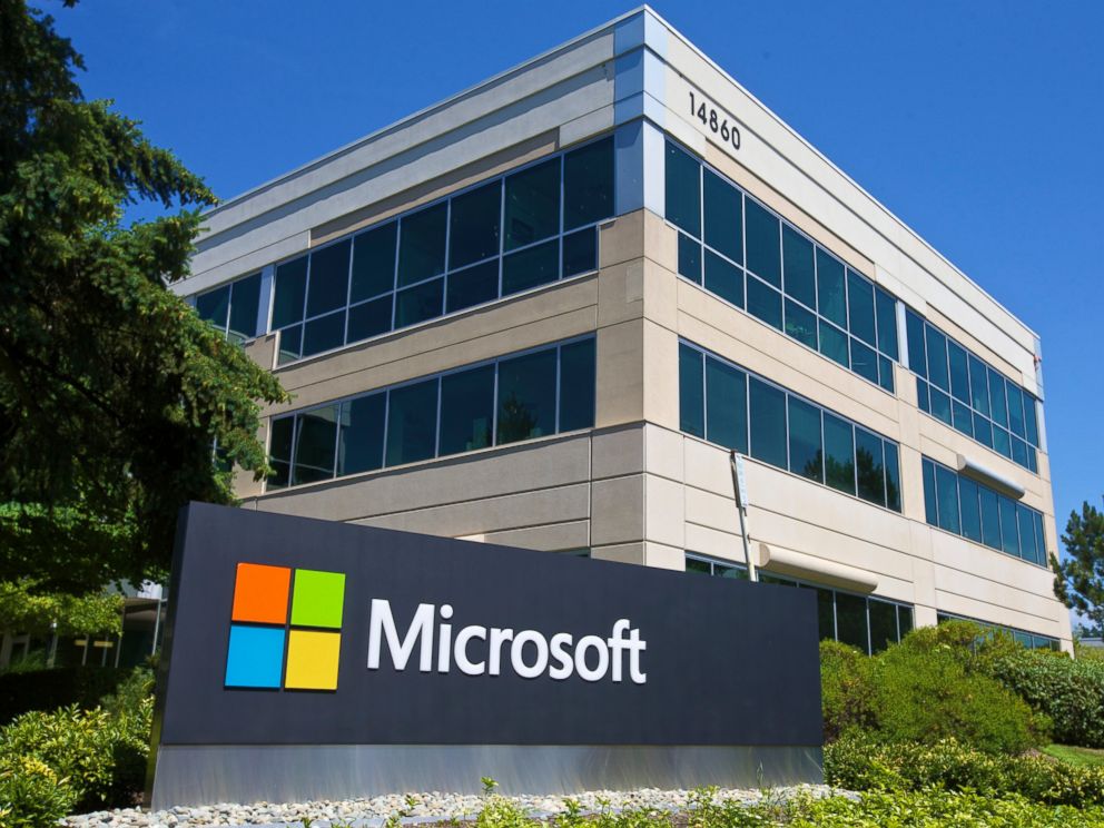 PHOTO: A building on the Microsoft Headquarters campus is pictured July 17, 2014 in Redmond, Washington.