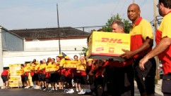 PHOTO: DHL Express, the world's leading international express services provider, has been entered in the Guinness Book of World Records for performing the largest pizza delivery in history for Pizzas 4 Patriots, a non-profit organization. Since 2008, DHL 