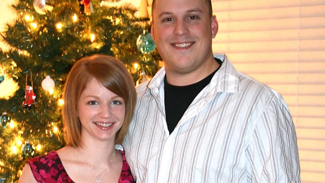 PHOTO: Matt Livingston, a professional poker player, and his wife, posed for a family photo last Christmas.